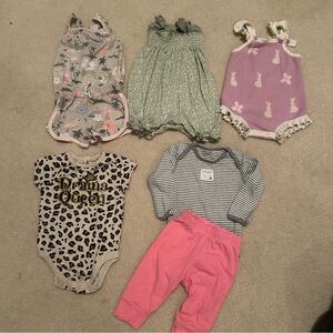 Baby Girl 7 Piece Bundle Size 3-6 Months